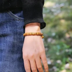 Hot OUKU Men's Women's Bead Bracelet Classic Vintage Theme Fashion Boho Wood Bracelet Jewelry Black / Ink Blue / Brown For Daily Holiday Festival
