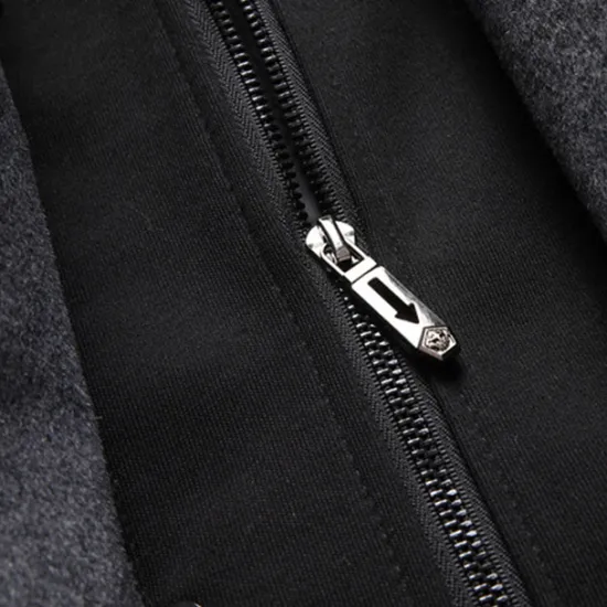 Sale OUKU Men's Wool Coat Overcoat Trench Coat Long Trench Coat Daily Vacation Fall & Winter Wool Thermal Warm Windproof Outerwear Clothing Apparel Fashion Classic Color Block Pocket Hooded Single Breasted