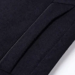New OUKU Men's Wool Coat Overcoat Trench Coat Long Trench Coat Daily Vacation Fall & Winter Polyester Thermal Warm Windproof Outerwear Clothing Apparel Fashion Classic Plain Pocket Lapel Single Breasted