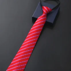 Sale OUKU Men's Work / Wedding / Gentleman Necktie - Striped Formal Style / Modern Style / Classic Party Tie High Quality Business Work Ties for Men Red Neck Tie Male Fashion Formal Tie