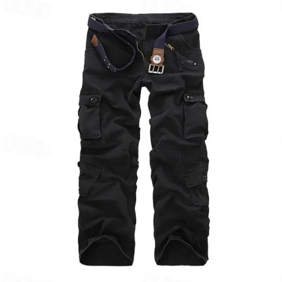 Sale OUKU Men's Work Pants Hiking Cargo Pants Hiking Pants Trousers Camo Outdoor Ripstop Multi Pockets Breathable Soft Cotton Pants / Trousers Bottoms Jungle camouflage Army Green Camouflage Grey Khaki Work