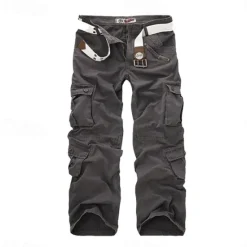 Sale OUKU Men's Work Pants Hiking Cargo Pants Hiking Pants Trousers Camo Outdoor Ripstop Multi Pockets Breathable Soft Cotton Pants / Trousers Bottoms Jungle camouflage Army Green Camouflage Grey Khaki Work