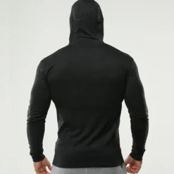 Outlet OUKU Men's Workout Shirt Running Shirt Long Sleeve Top Spring Hooded Spandex Breathable Quick Dry Soft Gym Workout Running Sportswear Activewear Solid Colored Black White Dark Navy