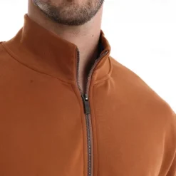 Outlet OUKU Men's Zip Hoodie Sweatshirt Pullover Navy Blue Green Khaki Gray Standing Collar Color Block Sports & Outdoor Sports Weekend Streetwear Cool Casual Spring & Fall Clothing Apparel Hoodies Sweatshirts
