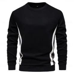 Sale OUKU Men's Zip Hoodie Sweatshirt Pullover Apricot Black Navy Blue Blue Orange Standing Collar Color Block Sports & Outdoor Sports Weekend Streetwear Cool Casual Spring & Fall Clothing Apparel Hoodies