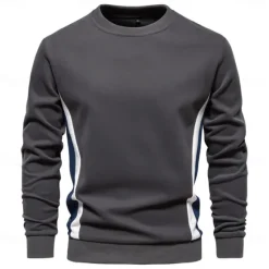 Sale OUKU Men's Zip Hoodie Sweatshirt Pullover Apricot Black Navy Blue Blue Orange Standing Collar Color Block Sports & Outdoor Sports Weekend Streetwear Cool Casual Spring & Fall Clothing Apparel Hoodies