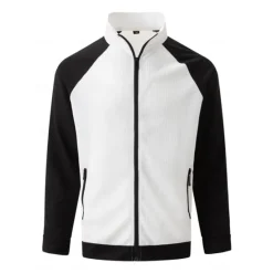 OUKU Men's Zip Up Hoodie Full Zip Hoodie Zip Hoodie Sweatshirt Zip Up Hoodies White Brown Khaki Gray Standing Collar Color Block Plain Zip Up Patchwork Sports & Outdoor Daily Holiday Streetwear Basic