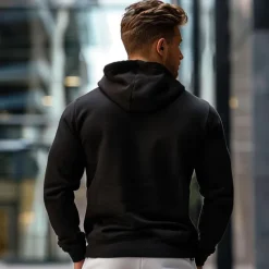 Hot OUKU Men's Zip Up Hoodies Black White Hooded Graphic Geometric Sportswear Graphic Casual Clothing Apparel Hoodies Sweatshirts Long Sleeve Loose Fit