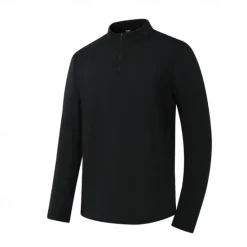 New OUKU Men's Zip Up Hoodies Quarter Zip Sweatshirt Black Light Green Dark Gray Beige Standing Collar Plain Cool Casual Athletic Clothing Apparel Hoodies Sweatshirts Long Sleeve