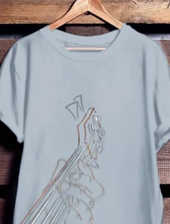 Best OUKU Music Festival Men's Graphic Prints Music Guitar T Shirt Graphic Tee Cotton Short Sleeves Graphic Shirt Black White Yellow Comfortable Tee Vacation Street Fashion Designer Clothing