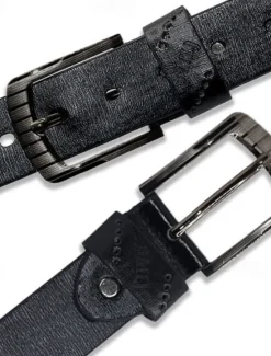 Outlet OUKU Needle Buckle Belt Men's Belt Casual And Fashionable Antique Belt Black