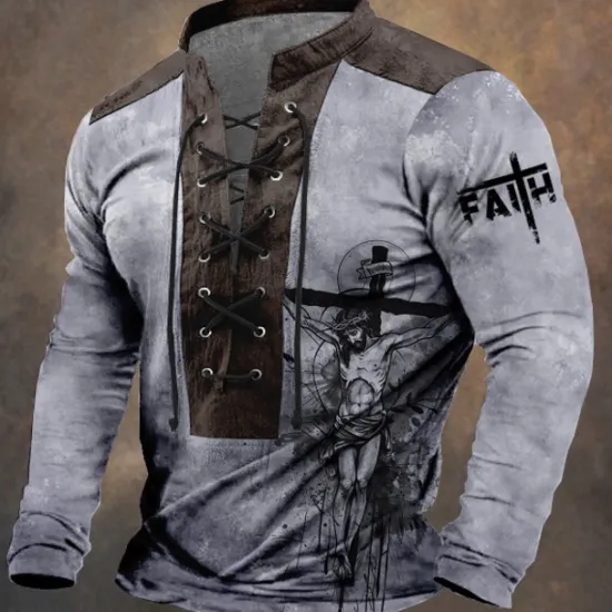 Clearance OUKU New Year Men's Graphic Geometric Ethnic Sweatshirt Sweatshirt Long Sleeve Sweatshirt V Neck Sports Daily Party Print Christmas Party New Year Drawstring 3D Print Winter Spring & Fall