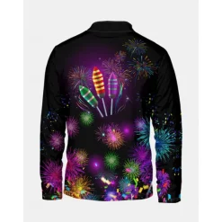 OUKU New Year Men's Graphic Happy New Year Hoodies Daily Casual Long Sleeve Stand Collar Vacation Going out Streetwear Print Spring & Fall Designer Black