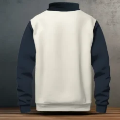 Sale OUKU New Year Men's Ombre Sweatshirts Sweatshirt Long Sleeve Sweatshirt Collar Stand Collar Fashion Cool Daily 3D Printing Party New Year Sports Outdoor 3D Print Medieval Knight Twist Fall Winter Spring Dark Blue