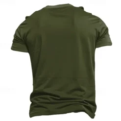 Best OUKU Papa Shirts Grandpa Word Daily Henley Street Style Men'S 3D Print T Shirt Tee T Shirt Short Sleeve Henley Collar Shirt Summer Spring Clothing Apparel S M L Xl Xxl 3Xl Green