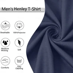 Hot OUKU Papa Shirts Men'S Henley Shirt Tee Graphic Hand Henley Clothing Apparel 3D Print Outdoor Casual Short Sleeve Print Button-Down Vintage Fashion Designer Stylish
