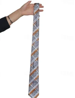 Hot OUKU 1Pc Man Necktie Width Bridegroom Groomsman Tie 8cm Business Manager Tie Gray