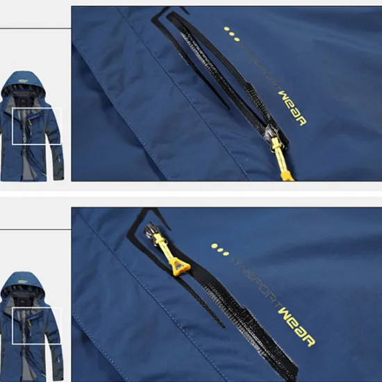 Clearance OUKU Plus Size Men's Waterproof Hiking Jacket Rain Jacket Hoodie Jacket Detachable hat Windbreaker Raincoat Outdoor Windproof Weatherproof Lightweight Breathable Trench Coat Outerwear Top Fishing Climbing