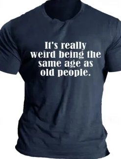 Sale OUKU Quotes & Sayings Letter Print Black Blue Light Grey T shirt Tee Casual Style Men's 100% Cotton Graphic T Shirt Leisure Shirt Comfortable Tee Summer Fashion Designer Clothing M L XL XXL XXXL