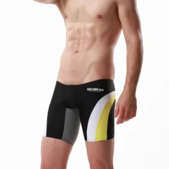 Online OUKU SEOBEAN® Men's Swim Shorts Bottoms Swimming Surfing Water Sports Swimwear Breathable Quick Dry Comfortable Chinlon Elastane Beach Wear / Summer / Stretchy
