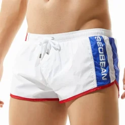 OUKU SEOBEAN® Men's Swim Trunks Swim Shorts Quick Dry Board Shorts Bathing Suit with Pockets Mesh Lining Drawstring Swimming Surfing Beach Water Sports Patchwork Summer / Stretchy