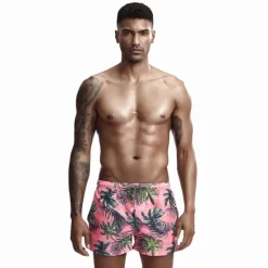 Hot OUKU SEOBEAN® Men's Swim Trunks Swim Shorts Quick Dry Board Shorts Bathing Suit with Pockets Drawstring Swimming Surfing Beach Water Sports Printed Spring Summer