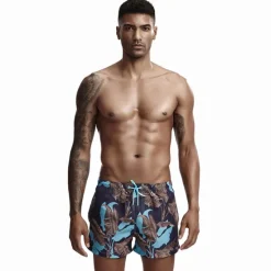 Hot OUKU SEOBEAN® Men's Swim Trunks Swim Shorts Quick Dry Board Shorts Bathing Suit with Pockets Drawstring Swimming Surfing Beach Water Sports Printed Spring Summer