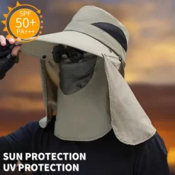 Clearance OUKU Sun Hat Bucket Hat Boonie hat Sun Hat with Neck Flap Waterproof UV Protection Summer Spring Drawstring Wide Brim Unisex Fishing Activity