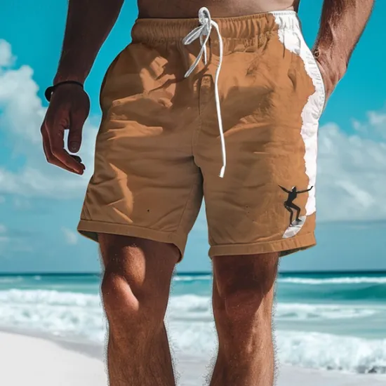 Clearance OUKU Surf Men's Resort 3D Printed Board Shorts Swim Trunks Elastic Waist Drawstring with Mesh Lining Aloha Hawaiian Style Holiday Beach S TO 3XL