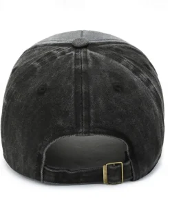 Discount OUKU Unisex Baseball Cap Black Red 100% Cotton Washed Travel Beach Outdoor Vacation Color Block Adjustable Fashion Eye Protection