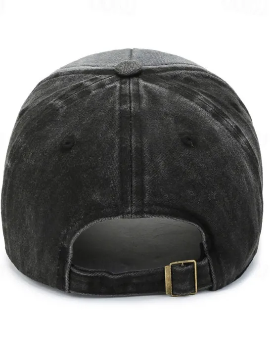 Discount OUKU Unisex Baseball Cap Black Red 100% Cotton Washed Travel Beach Outdoor Vacation Color Block Adjustable Fashion Eye Protection