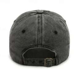 Discount OUKU Unisex Baseball Cap Black Yellow Cotton Washed Travel Beach Outdoor Vacation Plain Adjustable Fashion Eye Protection