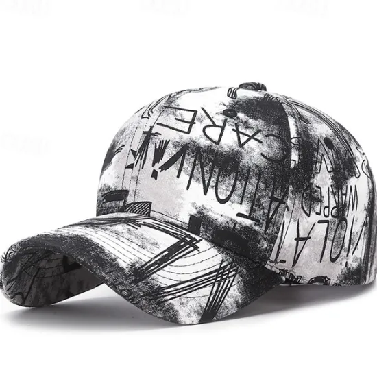 Best OUKU Unisex Baseball Cap Sun Hat Black Red Cotton Travel Beach Outdoor Vacation Graffiti Adjustable Sunscreen Fashion