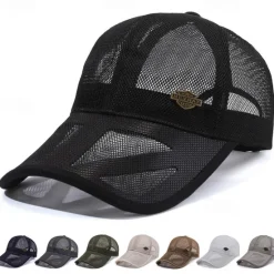 Clearance OUKU Unisex Baseball Cap Sun Hat Black White Mesh Travel Beach Outdoor Vacation Plain Adjustable Sunscreen Fashion