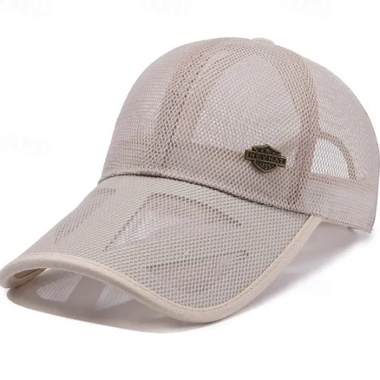 Clearance OUKU Unisex Baseball Cap Sun Hat Black White Mesh Travel Beach Outdoor Vacation Plain Adjustable Sunscreen Fashion