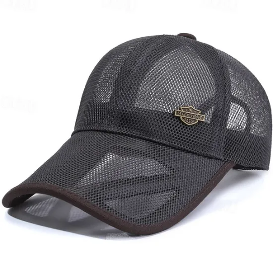 Clearance OUKU Unisex Baseball Cap Sun Hat Black White Mesh Travel Beach Outdoor Vacation Plain Adjustable Sunscreen Fashion