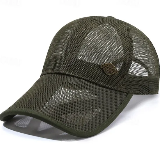 Clearance OUKU Unisex Baseball Cap Sun Hat Black White Mesh Travel Beach Outdoor Vacation Plain Adjustable Sunscreen Fashion
