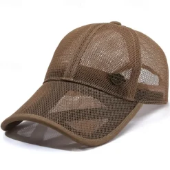 Clearance OUKU Unisex Baseball Cap Sun Hat Black White Mesh Travel Beach Outdoor Vacation Plain Adjustable Sunscreen Fashion