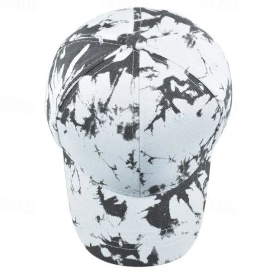Best OUKU Unisex Baseball Cap Sun Hat White Yellow Polyester Print Travel Beach Outdoor Vacation Tie Dye Adjustable Fashion Eye Protection