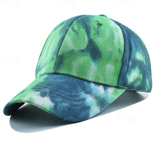 Best OUKU Unisex Baseball Cap Sun Hat White Yellow Polyester Print Travel Beach Outdoor Vacation Tie Dye Adjustable Fashion Eye Protection
