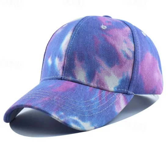 Best OUKU Unisex Baseball Cap Sun Hat White Yellow Polyester Print Travel Beach Outdoor Vacation Tie Dye Adjustable Fashion Eye Protection