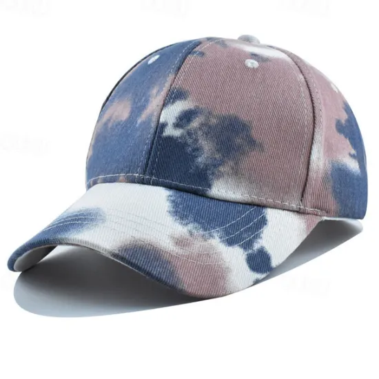 Best OUKU Unisex Baseball Cap Sun Hat White Yellow Polyester Print Travel Beach Outdoor Vacation Tie Dye Adjustable Fashion Eye Protection
