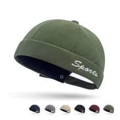 Outlet OUKU Unisex Beanie Hat Docker Cap Brimless Hats Black Red Polyester Fashion Casual Minimalism Outdoor Vacation Plain Adjustable Fashion