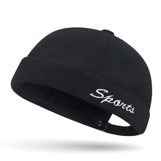 Outlet OUKU Unisex Beanie Hat Docker Cap Brimless Hats Black Red Polyester Fashion Casual Minimalism Outdoor Vacation Plain Adjustable Fashion