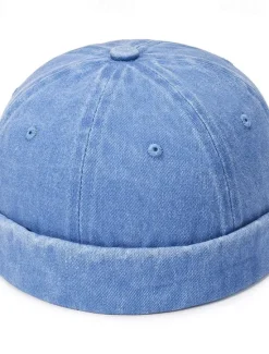 New OUKU Unisex Docker Cap Brimless Hats Black Wine Cotton Washed Travel Beach Outdoor Vacation Plain Adjustable Fashion