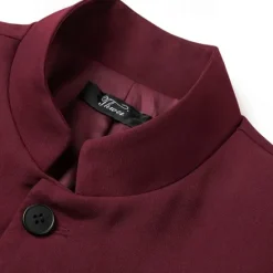 Sale OUKU Unisex Lightweight Jacket Casual Jacket Chore Jacket Casual Daily Durable Pocket Spring & Fall Solid / Plain Color Athleisure Standing Collar Regular Black White Wine Dark Blue Jacket