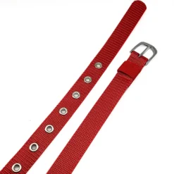 Clearance OUKU Unisex Tactical Belt Golf Web Belt for Jeans Frame Buckle Black Red Nylon Plain Daily Wear Going out Weekend
