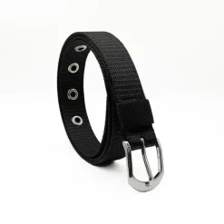 Clearance OUKU Unisex Tactical Belt Golf Web Belt for Jeans Frame Buckle Black Red Nylon Plain Daily Wear Going out Weekend
