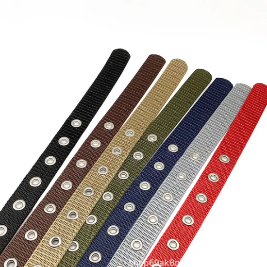 Clearance OUKU Unisex Tactical Belt Golf Web Belt for Jeans Frame Buckle Black Red Nylon Plain Daily Wear Going out Weekend