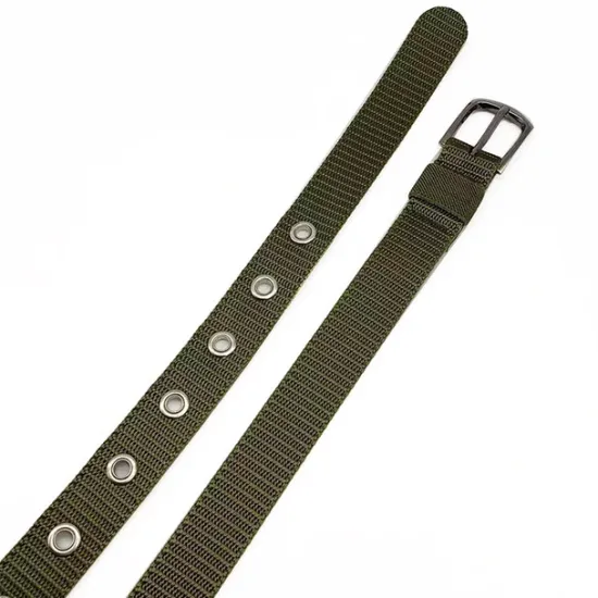 Clearance OUKU Unisex Tactical Belt Golf Web Belt for Jeans Frame Buckle Black Red Nylon Plain Daily Wear Going out Weekend